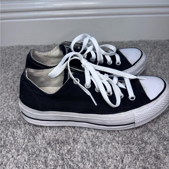 Converse Classic Black and White Low-Tops - Picture 3 of 8